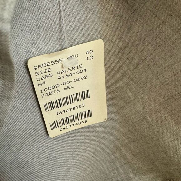 NEW Bogner Valerie Gray Full Zip Collared Dress Shirt Size EU 40 = US 12 Vintage - Picture 7 of 8